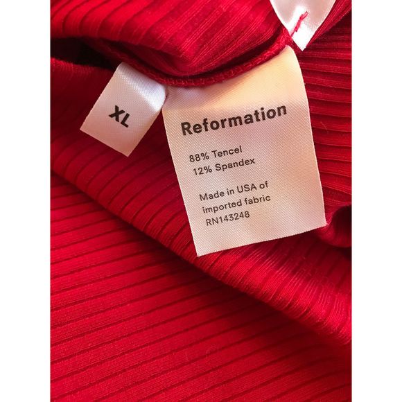 Reformation Red Ruffle Top - Picture 8 of 8